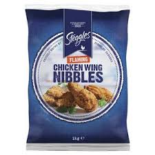 STEGGLES FLAMING HOT WING NIBBLES 1kg (6)  H
