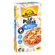 MCCAIN LIL PIZZA  HAM & PINEAPPLE 8x400gm