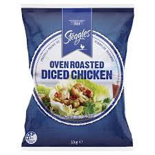 STEGGLES CHICKEN MEAT DICED 1kg (6)  H