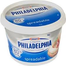 PHILADELPHIA LIGHT CREAM CHEESE SPREAD 1Kg (6)
