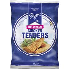 STEGGLES SALT N VINEGAR TENDERS 1kg (6)  H