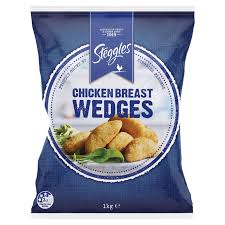 STEGGLES CHICKEN WEDGES 1kg (6)  H
