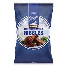 STEGGLES BUFFALO WING NIBBLES 1.5kg (4)  H