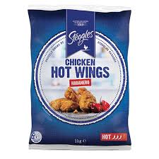 STEGGLES HABANERO HOT CHICKEN WINGS 1kg (6)