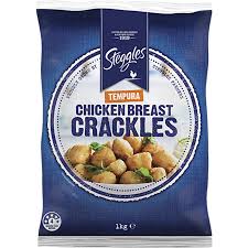 STEGGLES CHICKEN CRACKLES 1kg (6) H