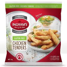 INGHAMS CHICKEN GLUTEN FREE TENDERS 1kg (5) GF H