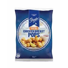STEGGLES TEMPURA BREAST POPS 1kg (6)  H
