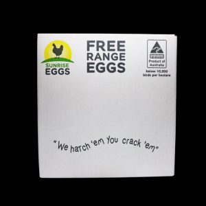 SUNRISE FREE  RANGE EGGS 600s 15 x 1 dozen
