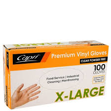 GLOVES EXTRA LARGE VINYL POWDER FREE 100s