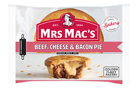 MRS MACS BEEF CHEESE BACON PIES 12x175gm