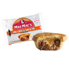 MRS MACS HALAL CHILLI BEEF CHEESE PIES 12x175gm H