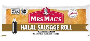 MRS MACS HALAL SAUSAGE ROLLS 16x120gm  H