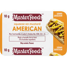 MASTERFOODS AMERICAN MUSTARD PC 100x10gm H