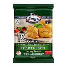 BORGS SPINACH RICOTTA PASTIZZIS 625gm 10pcs  (10)