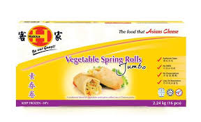 HAKKA VEGETABLE SPRING ROLL JUMBO 16x140gm (8) H