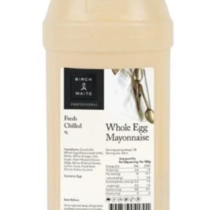 BIRCH & WAITE WHOLE EGG MAYONNAISE 1lt (8) H