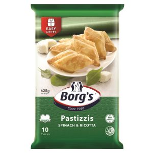 BORGS SPINACH RICOTTA PASTIZZIS 625gm 10pcs  (10)