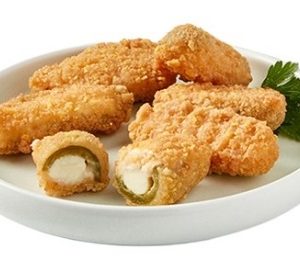 TASMAN BREADED STUFFED  JALAPENO POPPERS 1kg (10)
